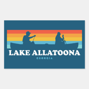 Lake Allatoona Georgia Canoe Rechthoekige Sticker