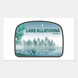 Lake Allatoona Georgia Herten Rechthoekige Sticker