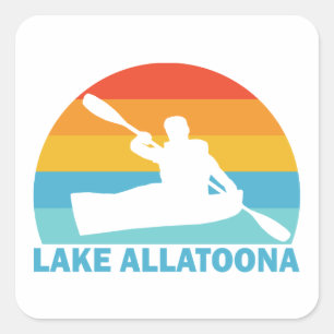 Lake Allatoona Georgia Kayak Vierkante Sticker