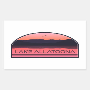 Lake Allatoona Georgia Red Sunrise Rechthoekige Sticker