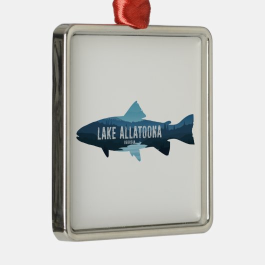 Lake Allatoona Georgia Vis Metalen Ornament (Rechts)