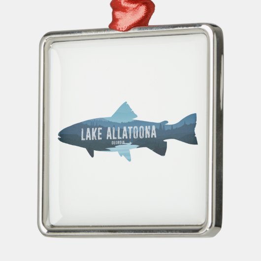 Lake Allatoona Georgia Vis Metalen Ornament (Links)