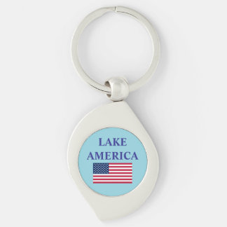 Lake America Patriottische Amerikaanse Vlag Sleutelhanger
