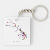 Lake Anna Silhouette Map Sleutelhanger (Achterkant)