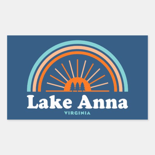 Lake Anna Virginia Rainbow Rechthoekige Sticker (Voorkant)