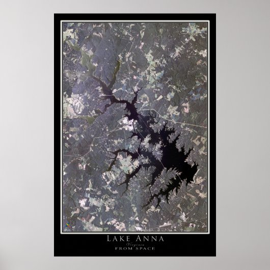 Lake Anna Virginia Satellite Poster Map (Devant)