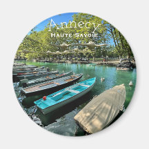 Lake Annecy, Haute-Savoie Round Magnet