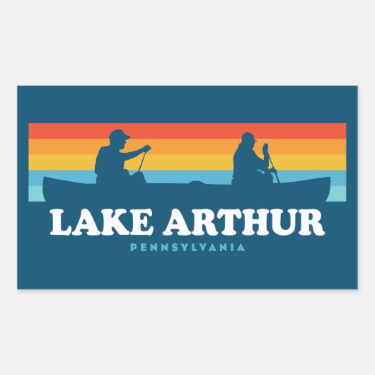 Lake Arthur Pennsylvania Canoe Rechthoekige Sticker (Voorkant)