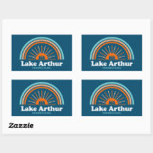Lake Arthur Pennsylvania Rainbow Rechthoekige Sticker (Vel)