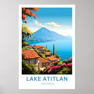 Lake Atitlan Guatemala Reisprint Poster