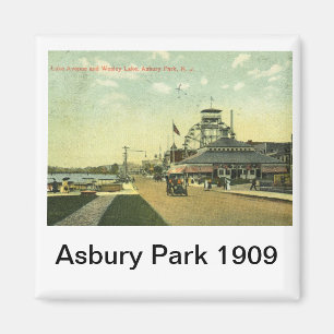 Lake Avenue, Asbury Park, NJ 1909  Magneet