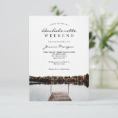 Lake Bachelorette Party Weekendje Uitnodiging (Staand voorkant)