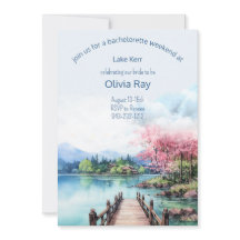 Lake Bachelorette weekend uitnodiging en route