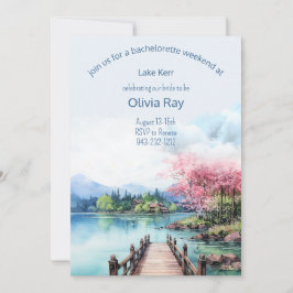 Lake Bachelorette weekend uitnodiging en route