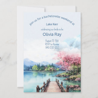 Lake Bachelorette weekend uitnodiging en route