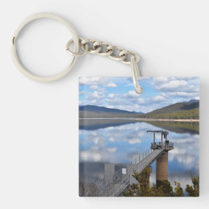 Lake Bellfield wolken op stilstaand water Sleutelhanger