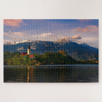 Lake Bled bij Sunset Legpuzzel