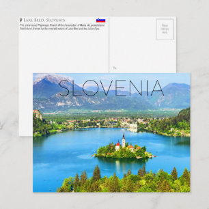 Lake Bled, Slovenië Reisansichtkaart Briefkaart
