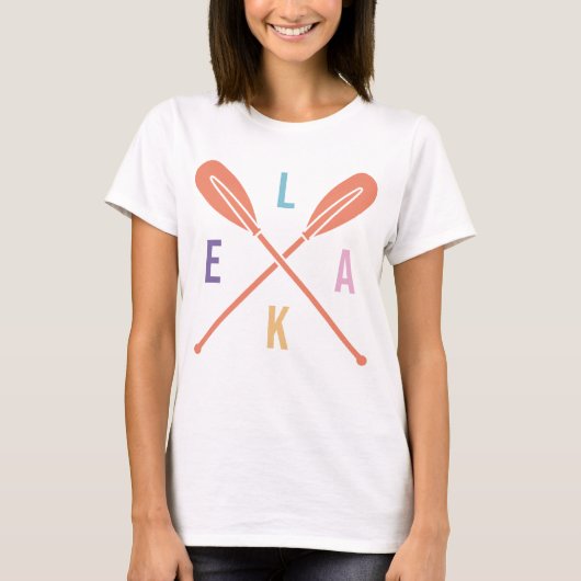 Lake Boat Paddles T-shirt (Voorkant)