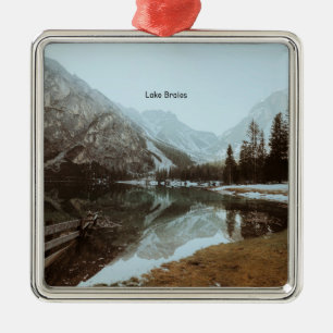 Lake Braies, South Tyrol, Italië Metalen Ornament