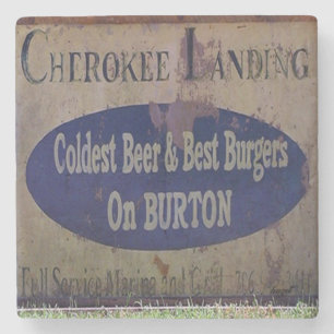 Lake Burton Cherokee Landing Marble Stone Onderzet Stenen Onderzetter