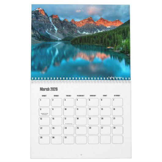 Lake Calendar Kalender (Mar 2026)