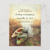 Lake Canoe Herfst Bewaar de datum Briefkaarten (Voorkant)