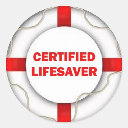 Lake Certified Lifesaver Ronde Sticker (Voorkant)