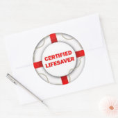 Lake Certified Lifesaver Ronde Sticker (Envelop)