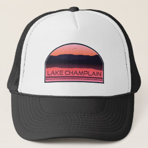 Lake Champlain New York Vermont Rode Zonsopgang Trucker Pet