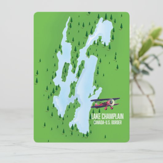 Lake Champlain USA Carte du Canada (Debout devant)