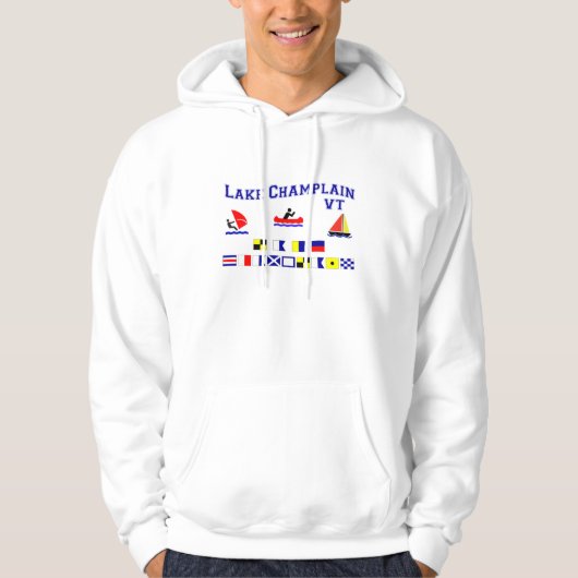Lake ChamPlavlam VT Signal Flags Hoodie (Voorkant)