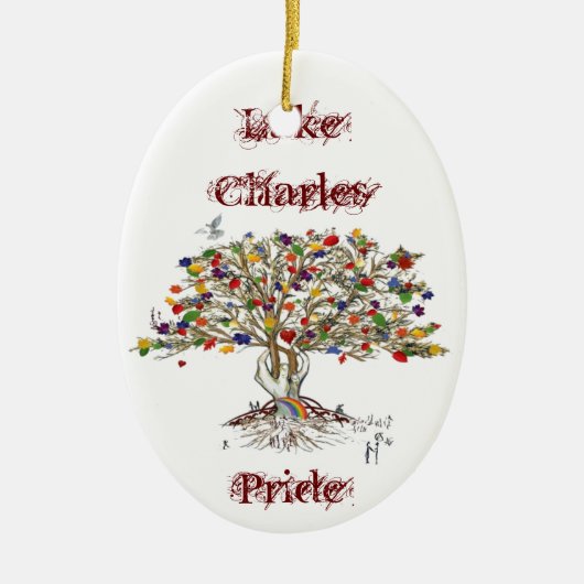 Lake Charles Pride Tree Keramisch Ornament (Voorkant)