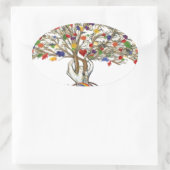 Lake Charles Pride Tree Ovale Sticker (Tas)