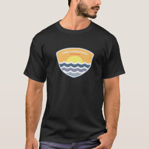 Lake Charlevoix Michigan MI Sunset Vacation Souven T-shirt