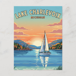 Lake Charlevoix Michigan Reizen Briefkaart