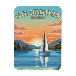 Lake Charlevoix Michigan Reizen Magneet
