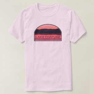 Lake Chatuge North Carolina Georgia Rode Zonsopgan T-shirt