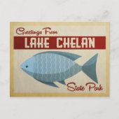 Lake Chelan Carte postale Parc d'état Poisson Vint (Devant)