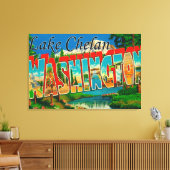 Lake Chelan, Washington - Large Letter Scenes Canvas Afdruk (Insitu (Woonkamer))
