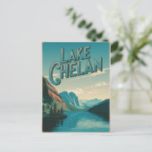 Lake Chelan Washington Vintage Briefkaart (Staand voorkant)