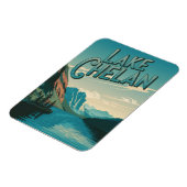 Lake Chelan Washington Vintage Magneet (Linkerzijde)