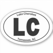 Lake Cherokee LC Vinyl Sticker - wit (Voorkant)