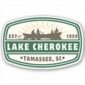 Lake Cherokee Vinyl Sticker - boot (Voorkant)
