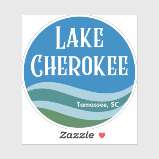 Lake Cherokee Waves Sticker (Vel)