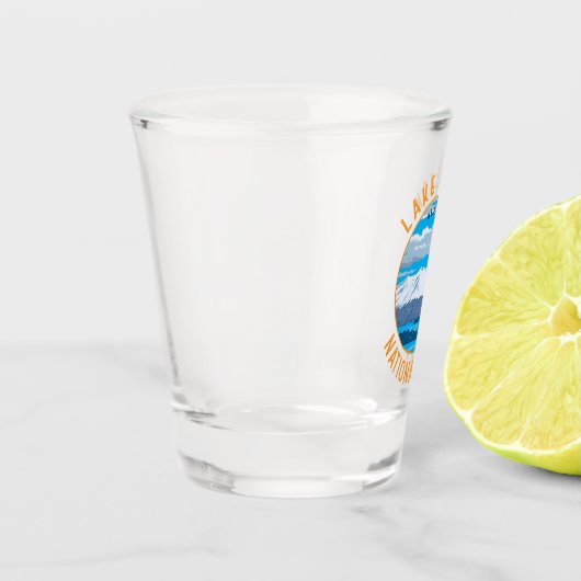 Lake Clark Nationaal Park Retro Distress Circle Shot Glas (Links)