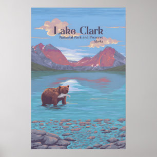 Lake Clark National Park en Preserve Reizen Poster