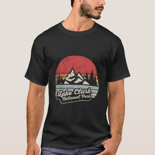 Lake Clark National Park Map T-shirt (Voorkant)