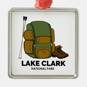 Lake Clark National Park rugzak Metalen Ornament