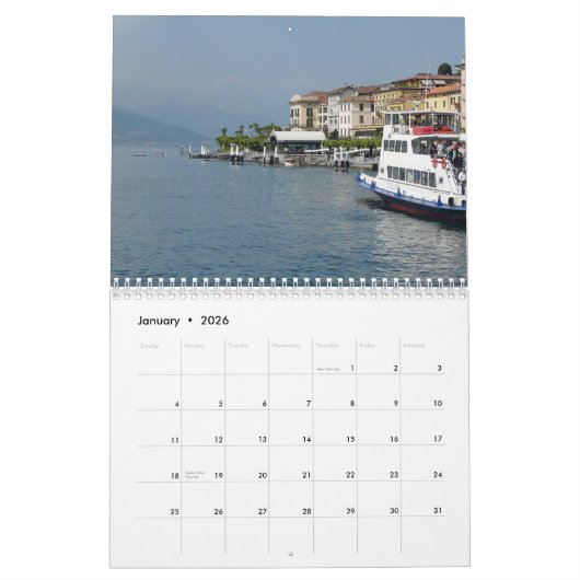 Lake Como and Lake Garda 2026 calendar Kalender (Jan 2026)